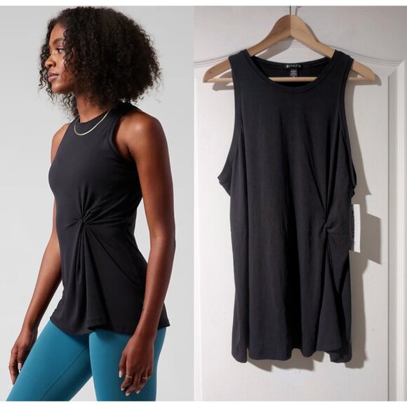 Athleta | Radiate Twist Tank In Black - Picture 1 of 13